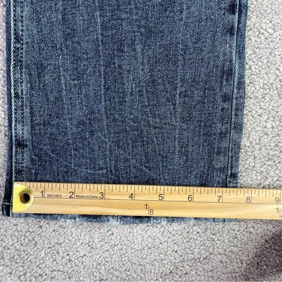 BKE Parker Jeans Women’s 29X27.5* Blue Bootcut High Rise Dark Denim Distressed - Picture 12 of 13